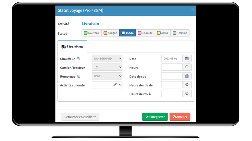 Gestion des commandes