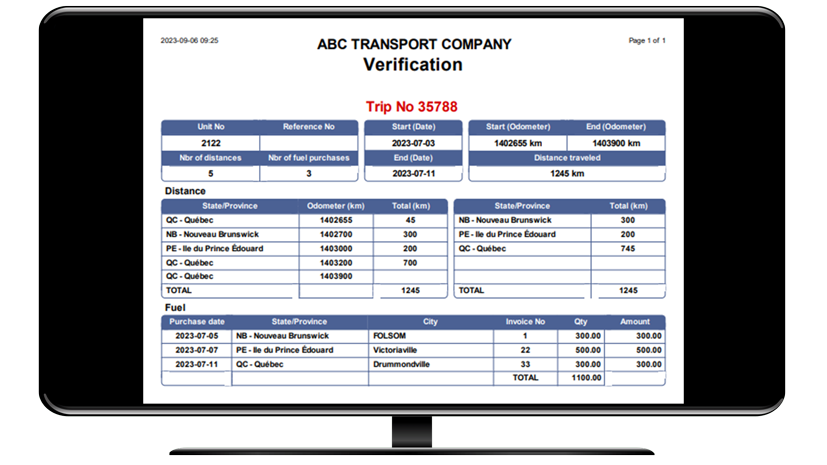 Compile your distances reports