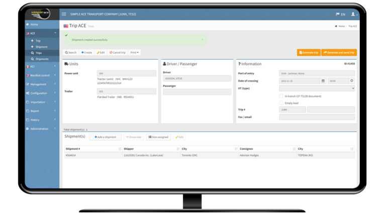 Acceo transport - Simple Ace creates and transmits your ACE/ACI ...