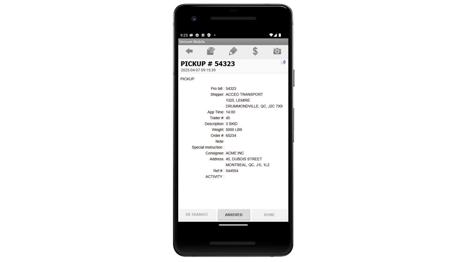 Unicom Mobile: Contact easily your drivers on the road