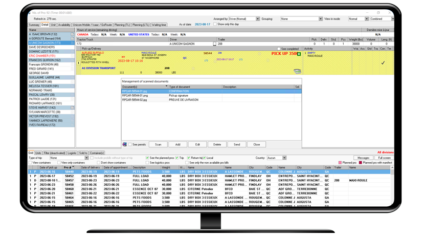 Customer's electronic signature and proof of delivery